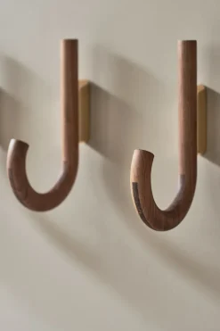 Gejst Hook haak 19 cm, Walnoot-messing< Haken & Hangers