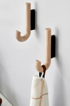 Gejst Hook haak mini 13,3 cm, Eikenhout-zwart< Haken & Hangers