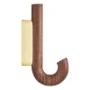 Gejst Hook haak mini 13,3 cm, Walnoot-messing< Haken & Hangers
