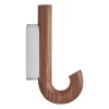 Gejst Hook haak mini 13,3 cm, Walnoot-Chroom< Haken & Hangers