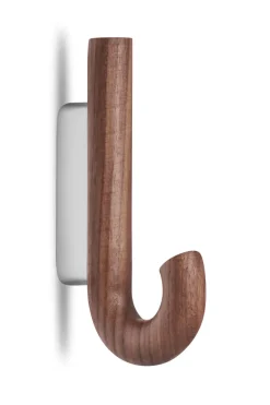 Gejst Hook haak mini 13,3 cm, Walnoot-Chroom< Haken & Hangers