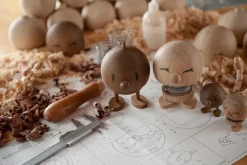 Hoptimist Bimble L figuur, Oak< Houten Beelden