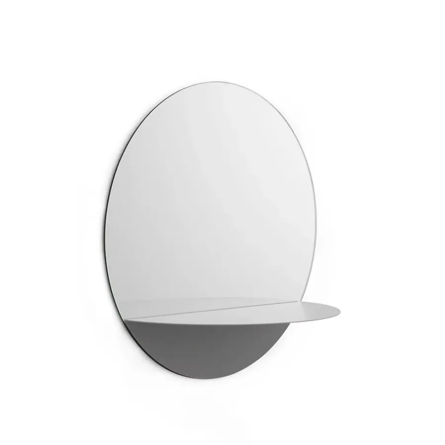 Normann Copenhagen Horizon spiegel rond, grijs< Ronde Spiegels|Wandspiegels