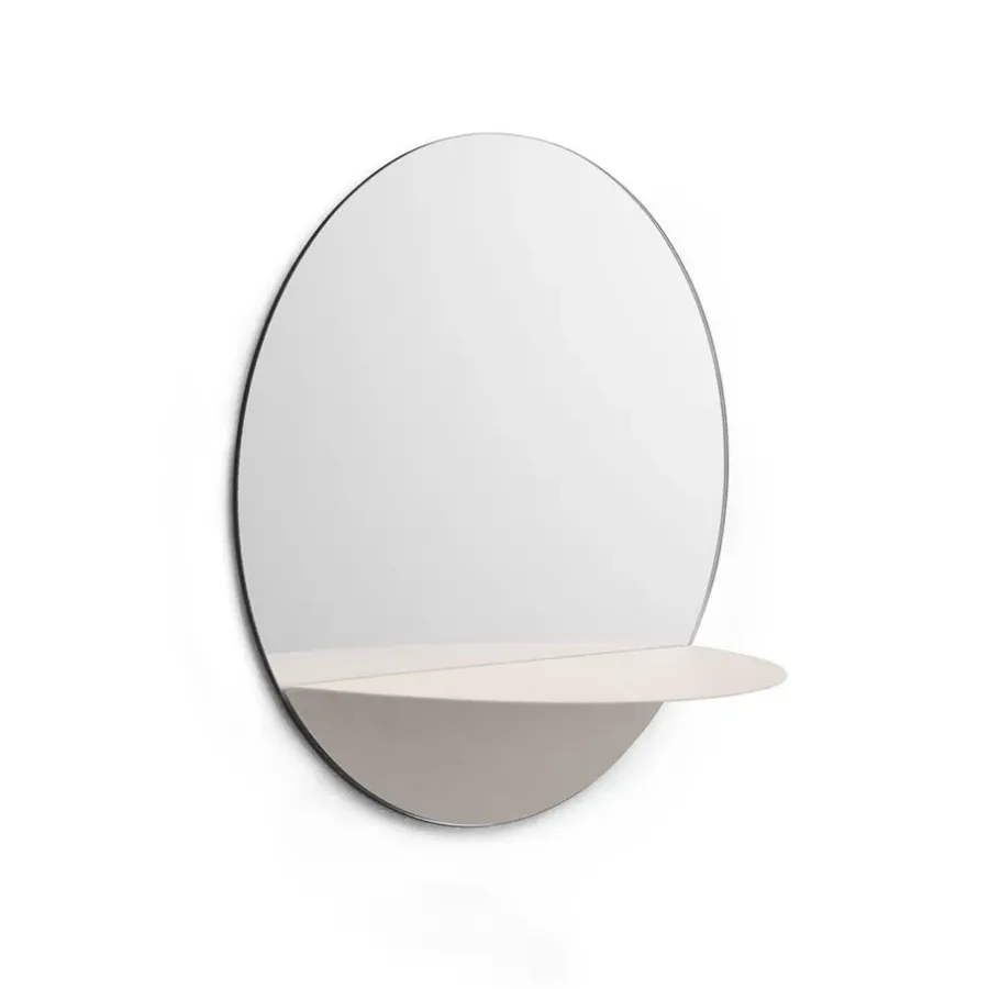 Normann Copenhagen Horizon spiegel rond, wit< Ronde Spiegels|Wandspiegels