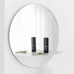 Normann Copenhagen Horizon spiegel rond, wit< Ronde Spiegels|Wandspiegels