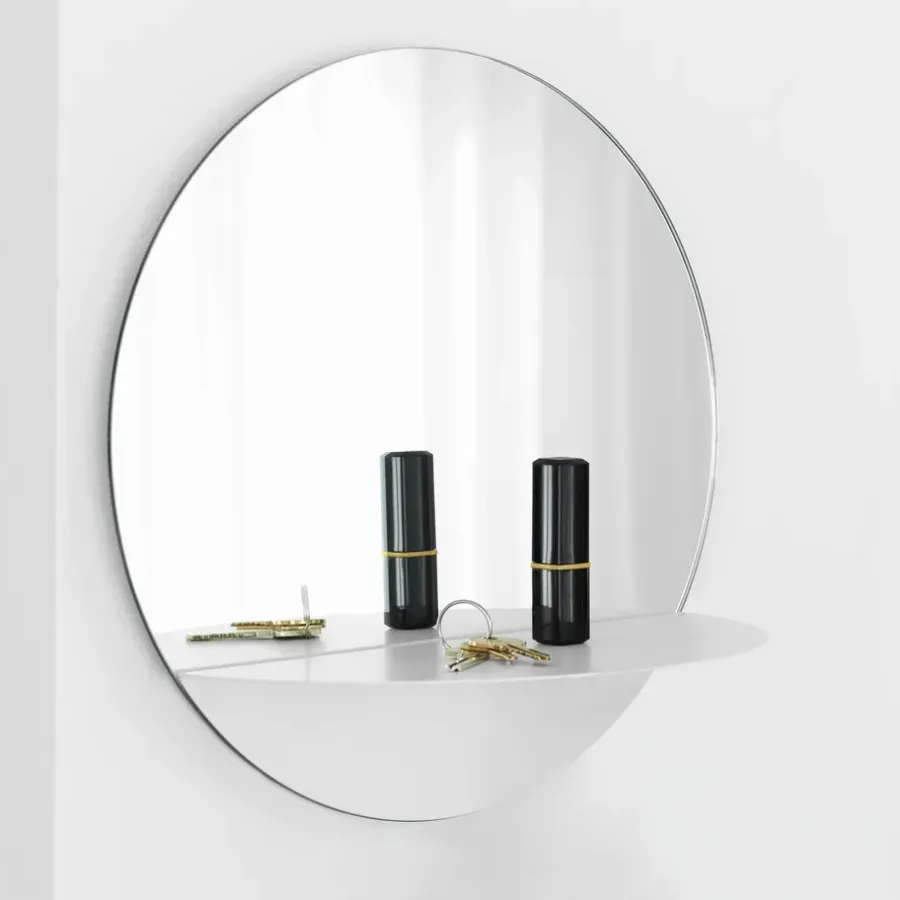 Normann Copenhagen Horizon spiegel rond, wit< Ronde Spiegels|Wandspiegels