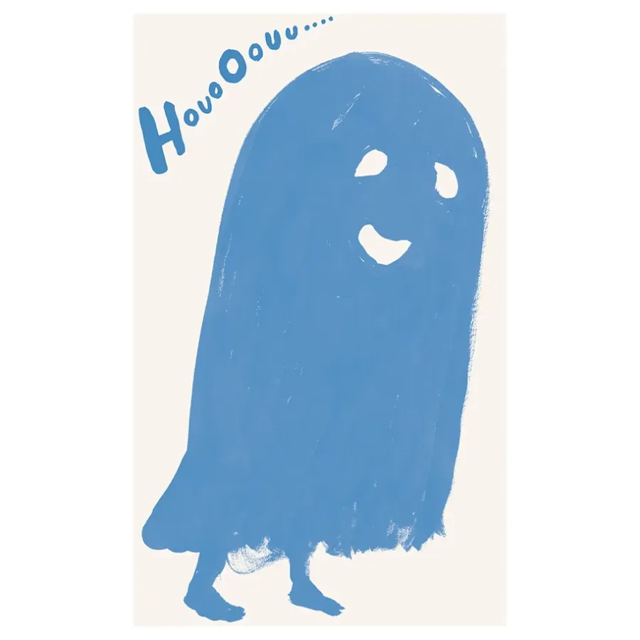 Paper Collective HouoOouu blue poster, 30x40 cm< Posters|Kinderkamer Interieuraccessoires
