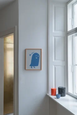 Paper Collective HouoOouu blue poster, 30x40 cm< Posters|Kinderkamer Interieuraccessoires