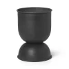 Ferm Living Hourglass bloempot extra small Ø21 cm, Zwart-donkergrijs< Bloempotten
