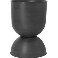 Ferm Living Hourglass pot groot Ø50 cm, Zwart-donkergrijs< Bloempotten