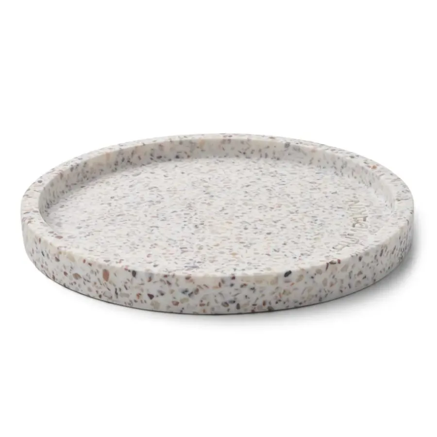 Humdakin Terrazzo rond dienblad Ø20 cm, White-brown< Decoratieve Accessoires|Decoratieve Dienbladen
