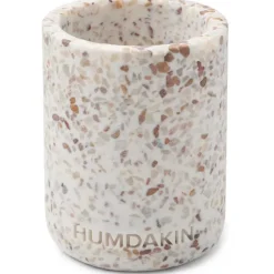 Humdakin Terrazzo tandenborstelbeker 10 cm, White-brown< Tandenborstelhouders