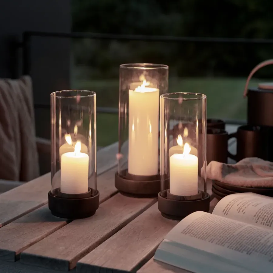Stelton Hurricane kaarsenhouder zwart, Groot< Kaarsenhouders & Kaarsenborden
