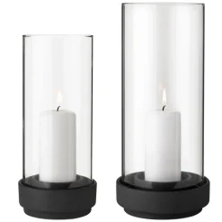 Stelton Hurricane kaarsenhouder zwart, Klein< Kaarsenhouders & Kaarsenborden