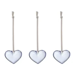 Iittala glazen hart, Helderblauw, 5 cm, 3-pack< Paasdecoratie