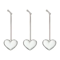 Iittala glazen hart, Helder, 5 cm, 3-pack< Paasdecoratie