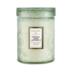 Voluspa Japonica geurkaars in glazen pot 50 uur, French Cade & Lavender< Geurkaarsen & Aroma Diffusers