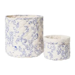 Garbo&Friends Jardim Satin gewatteerde mand 2-delig, 20xØ20 cm + 30xØ30 cm< Opbergoplossingen Voor De Kinderkamer|Opbergmanden