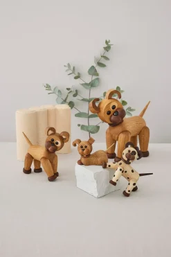 Spring Copenhagen Joy hond decoratie 11 cm, Esdoorn< Houten Beelden