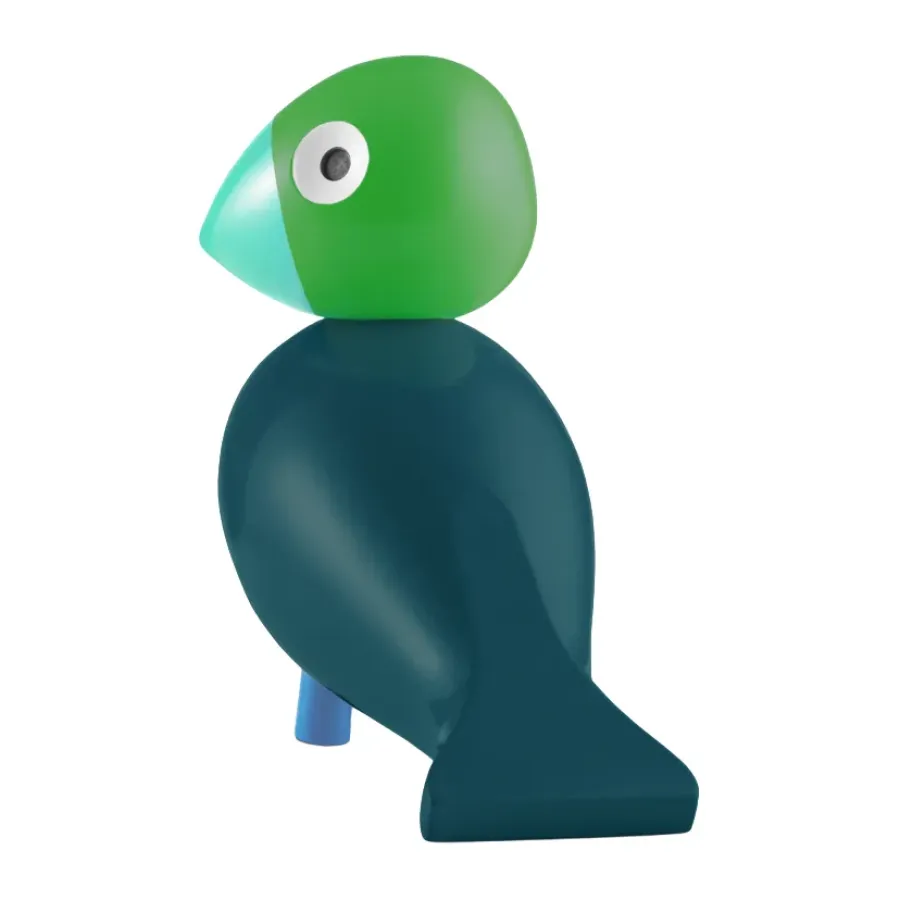 Kay Bojesen Denmark Kaj Bojesen Year Bird 2026 Berk, Donkergroen< Houten Beelden