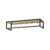 Scherlin Kapstok 11, Zwarte lak, messing blad< Garderobehaken & Hoedenplanken