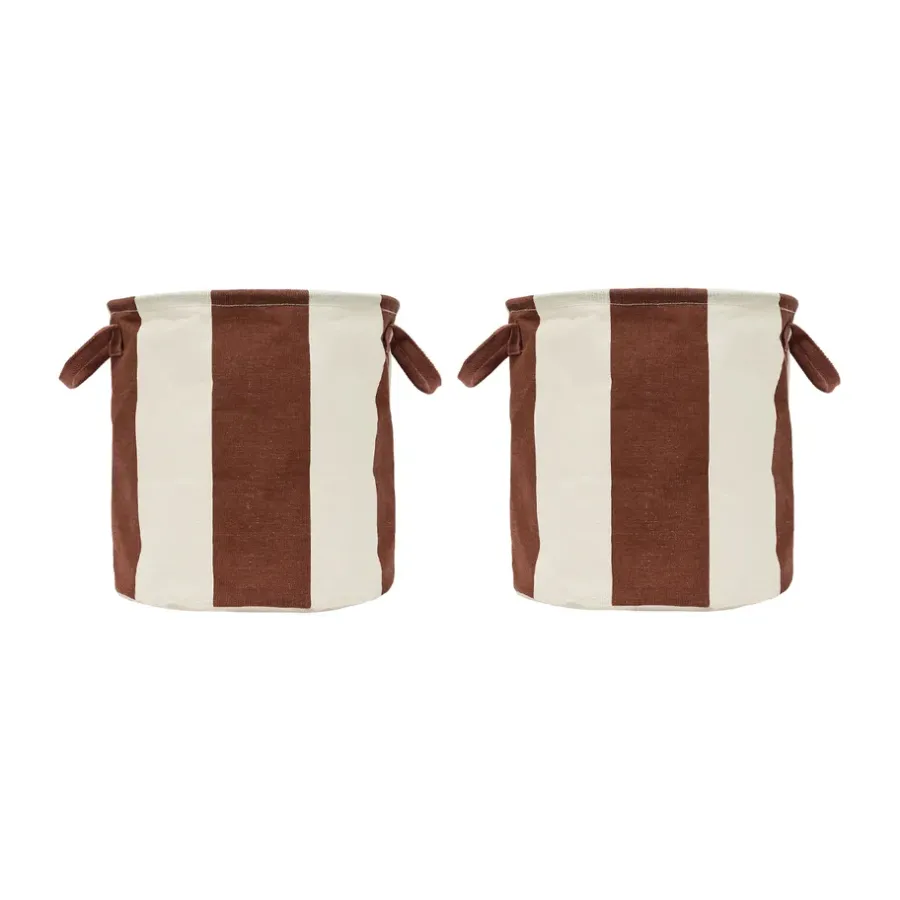 OYOY Kara opbergmand medium Ø32x32 cm 2-pack, Nutmeg< Opbergmanden