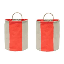 OYOY Kara opbergmand small Ø18x22 cm 2-pack, Cherry Red< Opbergmanden