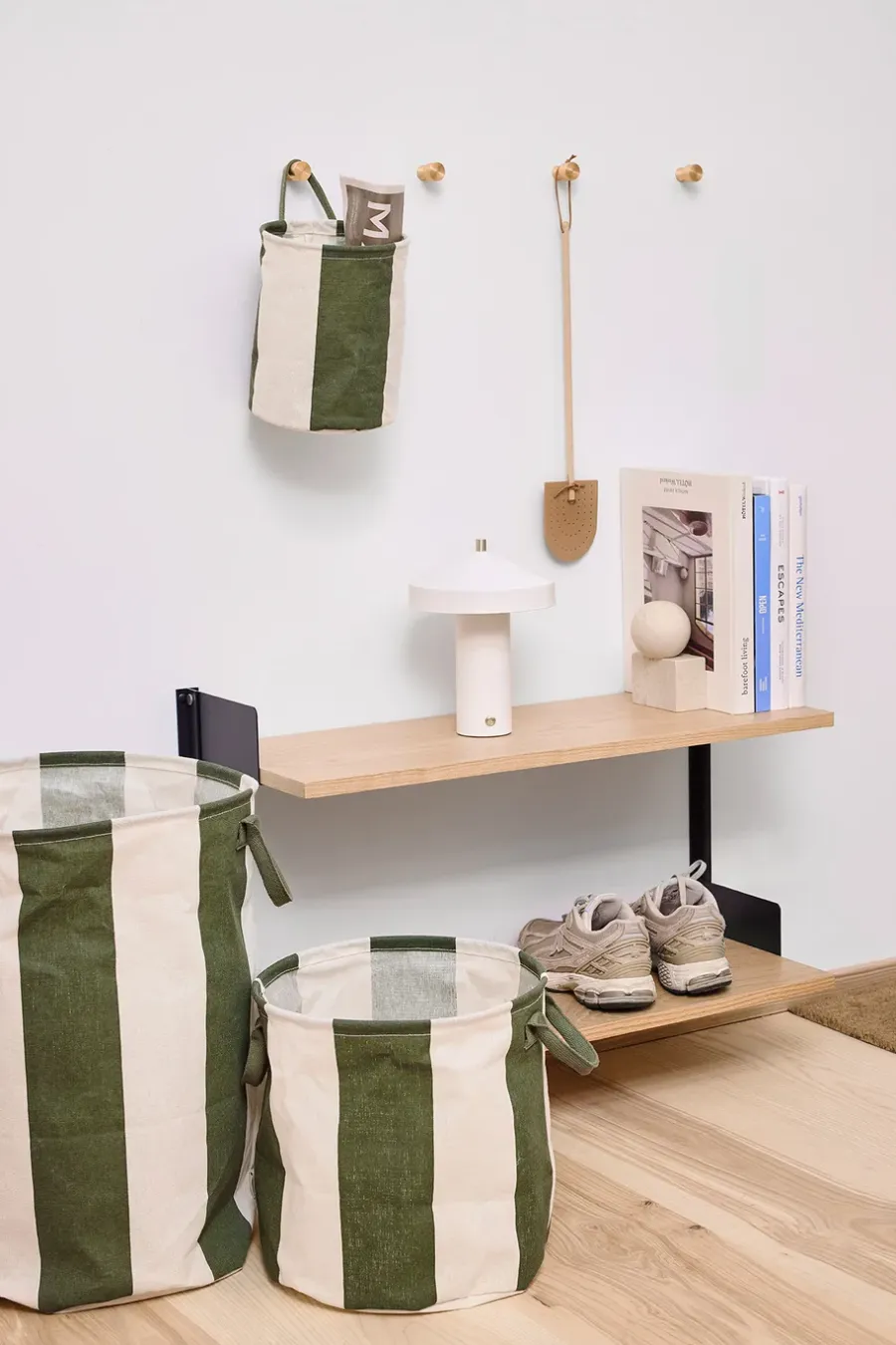 OYOY Kara opbergmand small Ø18x22 cm 2-pack, Dark Green< Opbergmanden