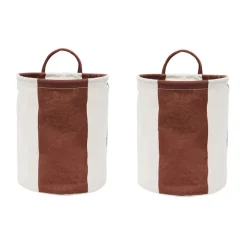 OYOY Kara opbergmand small Ø18x22 cm 2-pack, Nutmeg< Opbergmanden