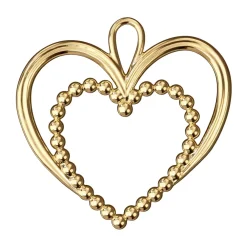 Rosendahl Karen Blixen parelhart kersthanger 6,5 cm, Verguld< Kerstdecoraties