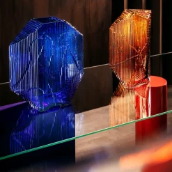 Iittala Kartta glazen sculptuur 33,5 cm, Ultramarineblauw< Glaskunst|Sculpturen & Porseleinen Beelden