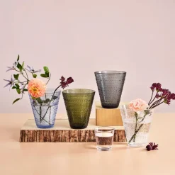 Iittala Kastehelmi vaas, grey (grijs)< Vazen