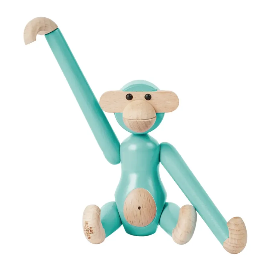 Kay Bojesen Denmark Kay Bojesen aap mini, Turkoois< Houten Beelden