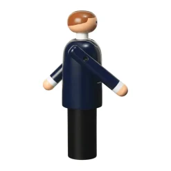 Kay Bojesen Denmark Kay Bojesen bruidegom, Blauw-zwart-wit, 12 cm< Houten Beelden