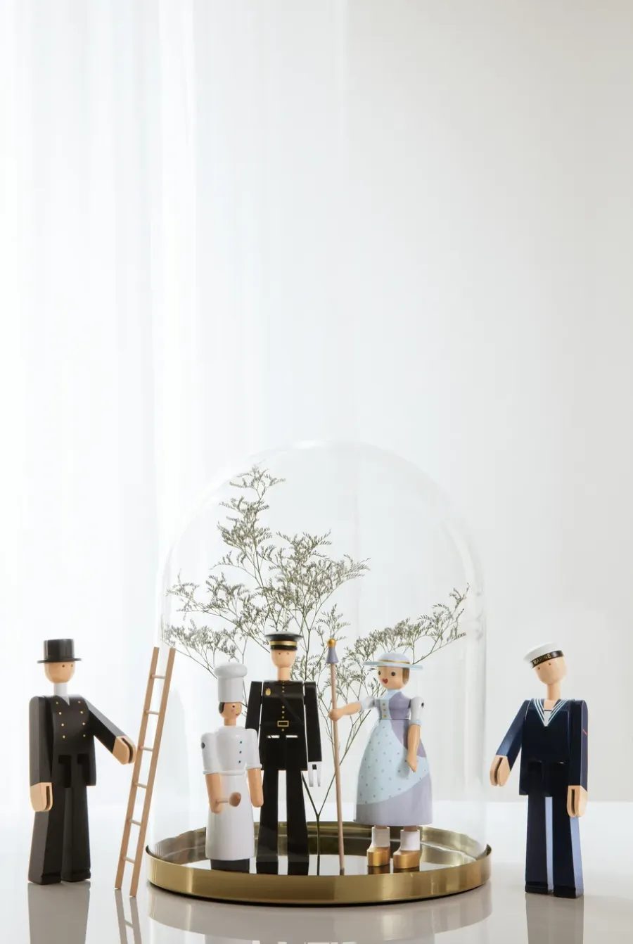 Kay Bojesen Denmark Kay Bojesen herderin, Lichtblauw< Houten Beelden