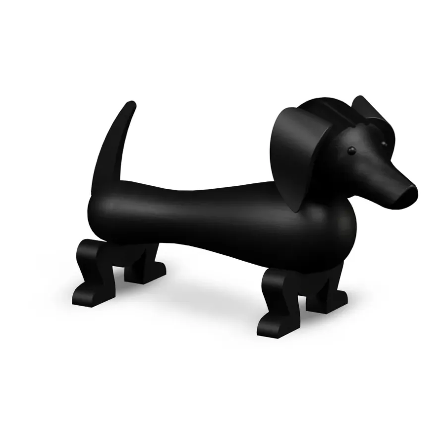 Kay Bojesen Denmark Kay Bojesen hond 28,5 cm, Donker gebeitst eikenhout< Houten Beelden