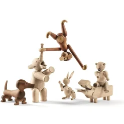 Kay Bojesen Denmark Kay Bojesen hond 18,5 cm, walnoot< Kinderkamer Interieuraccessoires|Kinderkamer Interieuraccessoires
