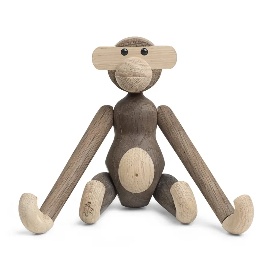 Kay Bojesen Denmark Kay Bojesen houten aap klein, eiken - gerookt eiken< Kinderkamer Interieuraccessoires|Kinderkamer Interieuraccessoires