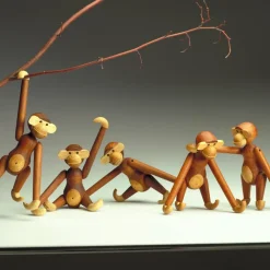 Kay Bojesen Denmark Kay Bojesen houten aap klein, teak - limba< Kinderkamer Interieuraccessoires|Kinderkamer Interieuraccessoires