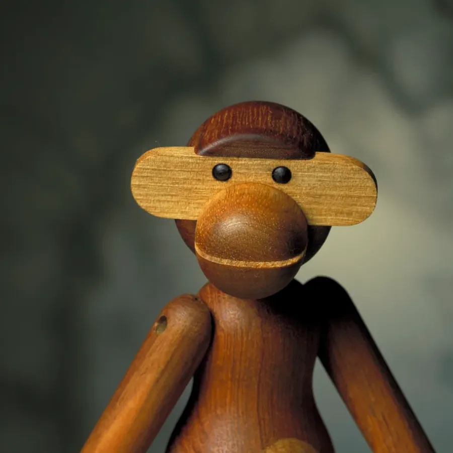 Kay Bojesen Denmark Kay Bojesen houten aap klein, teak - limba< Kinderkamer Interieuraccessoires|Kinderkamer Interieuraccessoires