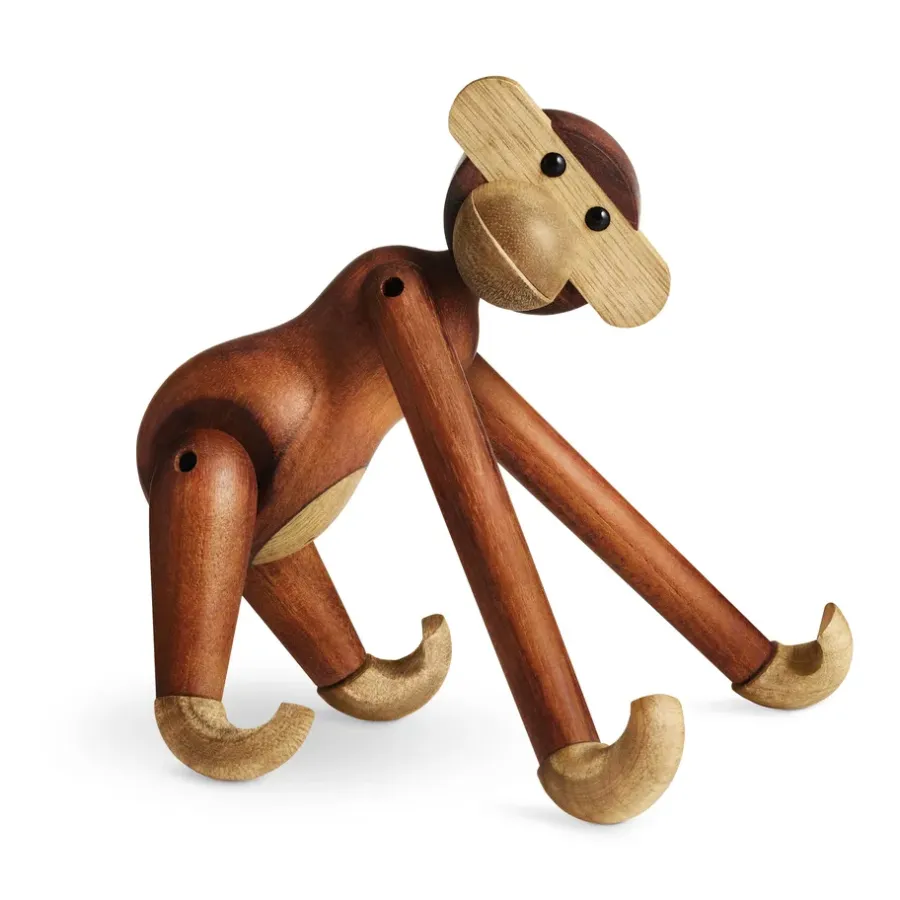 Kay Bojesen Denmark Kay Bojesen houten aap klein, teak - limba< Kinderkamer Interieuraccessoires|Kinderkamer Interieuraccessoires