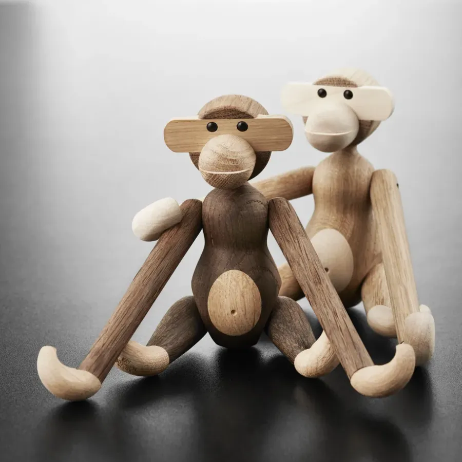 Kay Bojesen Denmark Kay Bojesen houten aap klein, onbehandeld eiken - esdoorn< Kinderkamer Interieuraccessoires|Kinderkamer Interieuraccessoires