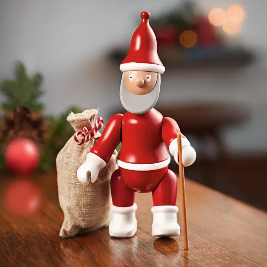 Kay Bojesen Denmark Kay Bojesen Kerstman, rood< Kerstdecoraties|Houten Beelden