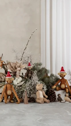 Kay Bojesen Denmark Kay Bojesen kerstmuts voor aap medium, Rood< Kerstdecoraties|Houten Beelden