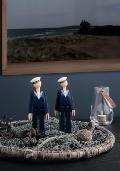 Kay Bojesen Denmark Kay Bojesen matroos, Blauw< Houten Beelden