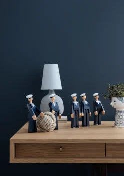 Kay Bojesen Denmark Kay Bojesen matroos, Blauw< Houten Beelden