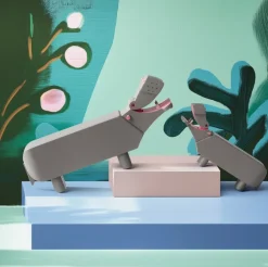 Kay Bojesen Denmark Kay Bojesen nijlpaard, Grijs< Houten Beelden