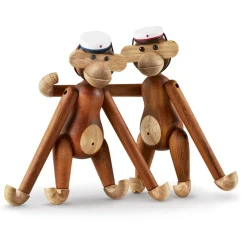 Kay Bojesen Denmark Kay Bojesen studentenpet voor de kleine aap, Wit-blauw< Houten Beelden