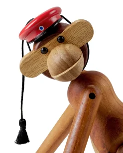 Kay Bojesen Denmark Kay Bojesen studentenpet voor de kleine aap, Rood< Houten Beelden