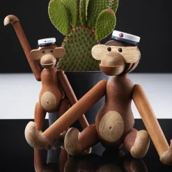 Kay Bojesen Denmark Kay Bojesen studentmössa till mellanstora apan, blauw< Houten Beelden